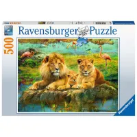 Ravensburger puzzel 500 stukjes Leeuwen in de savanne